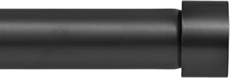 Ivilon Drapery Window Curtain Rod - End Cap Style Design 1 Inch Pole. 72 to 144 Inch Color Black | Amazon (US)