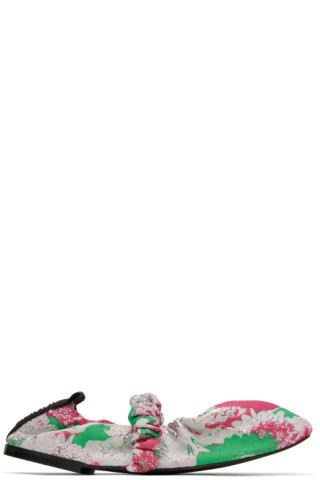 Multicolor Scrunchie Ballerina Flats | SSENSE