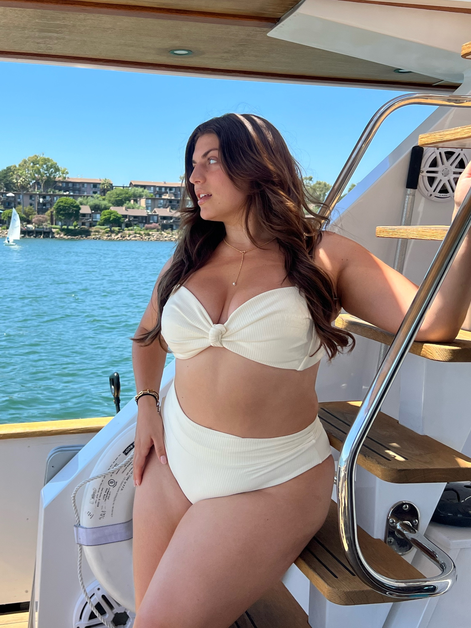 love this bikini from Montce Swim!😍 i love how thick and supportive the straps on the top are!! also the bottoms are high-coverage and snug me perfectly on the waist. i love how this bikini fits! #ltkswim 

#LTKcurves #LTKFind #LTKSeasonal