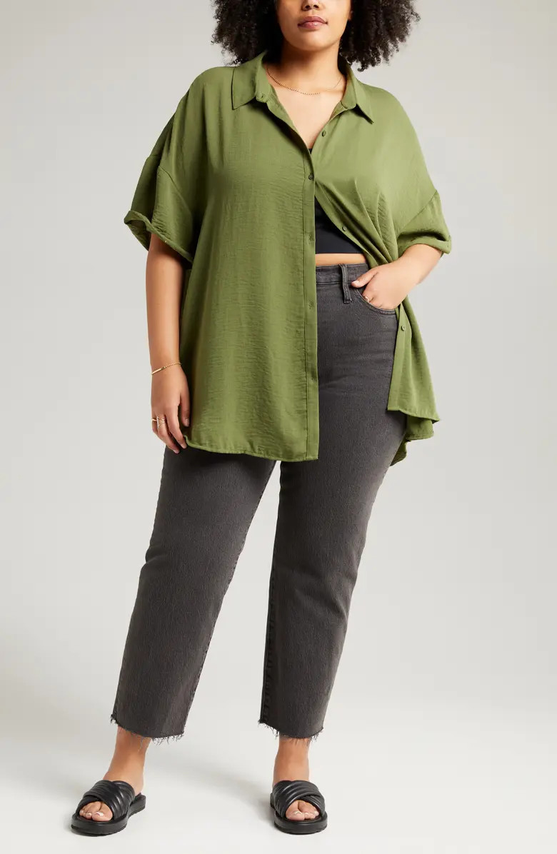 Treasure & Bond Button-Up Tunic Shirt | Nordstrom | Nordstrom