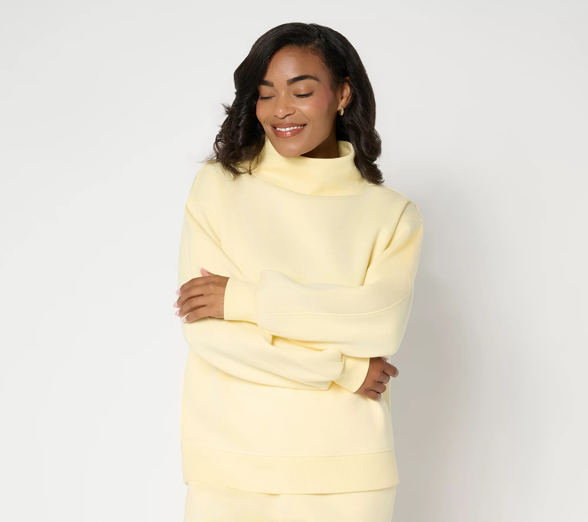 G.I.L.I Favorite Fleece Mock Neck Sweatshirt | QVC