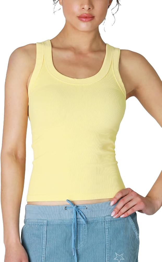 NIKIBIKI Women Seamless Reversible Ribbed Tank Top, Made in U.S.A, One Size | Amazon (US)