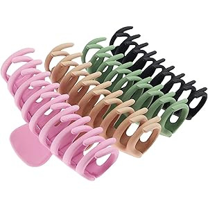 TOCESS Big Hair Claw Clips 4 Inch Nonslip Large Claw Clip for Women and Girls Thin Hair, Strong H... | Amazon (US)