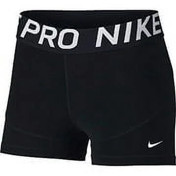 Nike Women s Pro 3  Training Shorts (Black White  Small) | Walmart (US)