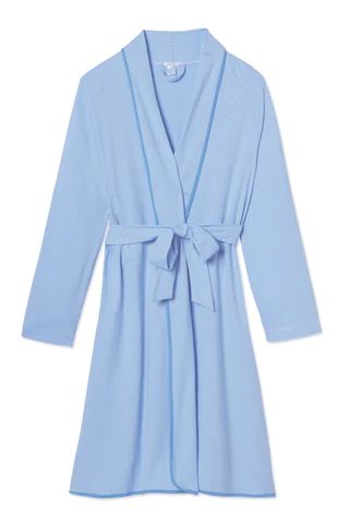 Pima Robe in Cornflower | LAKE Pajamas