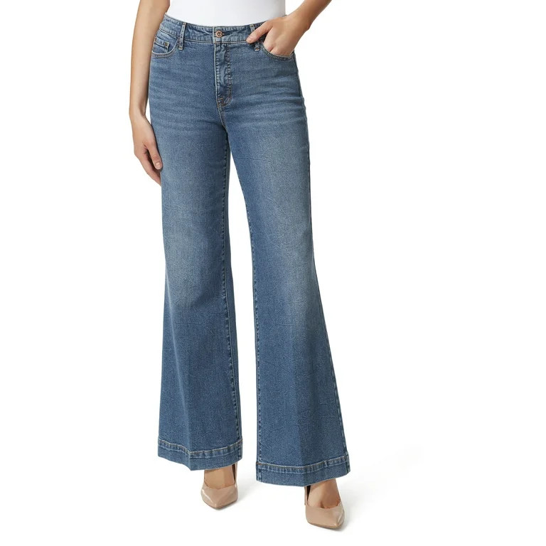 Jessica Simpson Women's Trouser Wide Leg High Rise Jeans | Walmart (US)