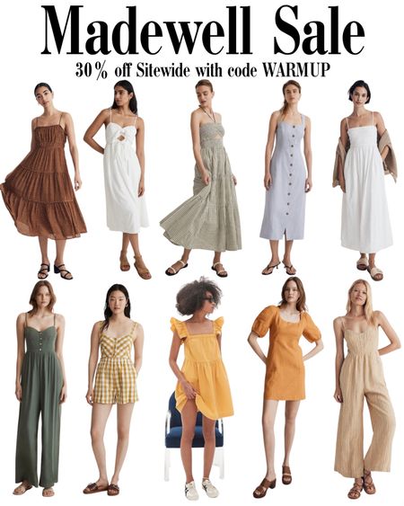Madewell Sitewide Sale!  Save 30% with Code WARMUP.  I’m loving all the spring and summer dresses!  Perfect for upcoming vacation travel.

Ootd, outfit, jumpsuit, midi, maxi, 

#LTKstyletip #LTKunder100 #LTKsalealert