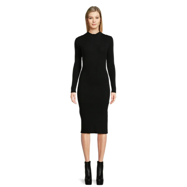 Liv & Lottie Women’s Juniors Midi Sweater Dress with Long Sleeves, Sizes S-XL | Walmart (US)