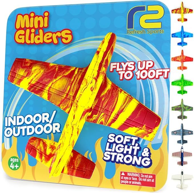 Refresh Sports Airplane Toy Foam Glider Plane for Kids, Orange, 100ft Flight Time, Unisex, Non-Ri... | Amazon (US)