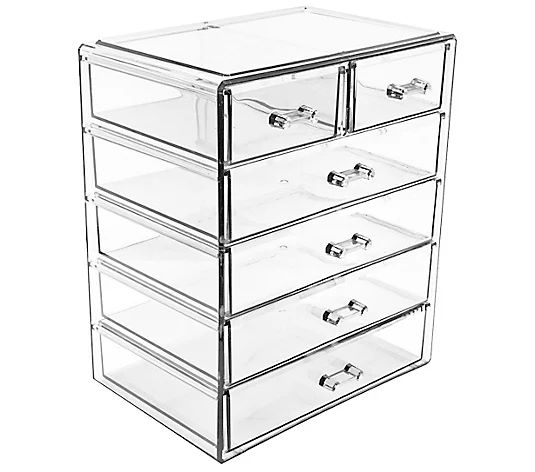 Sorbus Makeup and Jewelry Storage Case with 6 Drawers - QVC.com | QVC