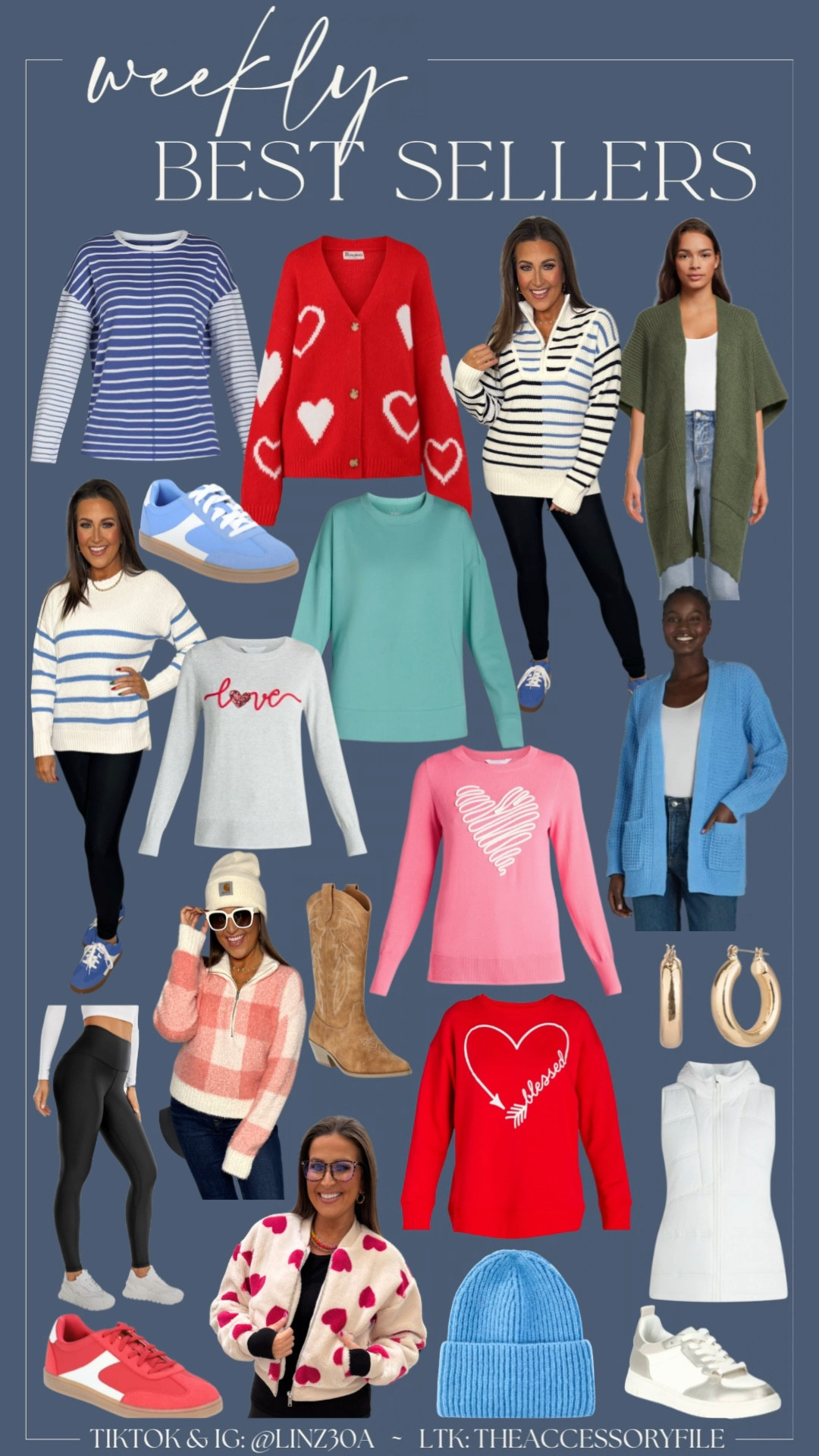 Last week’s best sellers! 

Valentine’s Day outfit, winter outfit, winter fashion, puffer vest, fashion s dealers, spring sweaters, spring outfits, spring fashion, chunky gold hoop earrings, western boots, cowboy boots, cardigan, fleece lined leggings, viral Walmart sweatshirt 

#LTKWatchNow #LTKSeasonal #LTKFindsUnder50