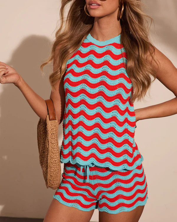 Happy Hues Knit Chevron Tank Top | VICI