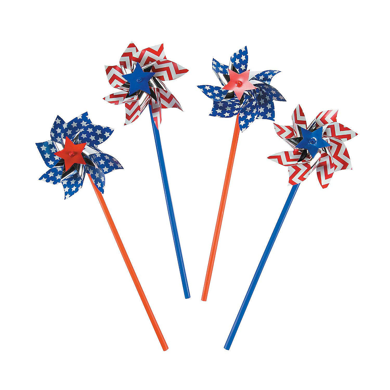 Fun Express Patriotic Pinwheels - 36 Pieces - 11" Tall - Great for Memorial Day, 4th of July, Vet... | Amazon (US)