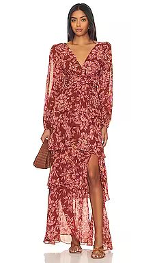 ASTR the Label Anora Dress in Rust Floral from Revolve.com | Revolve Clothing (Global)