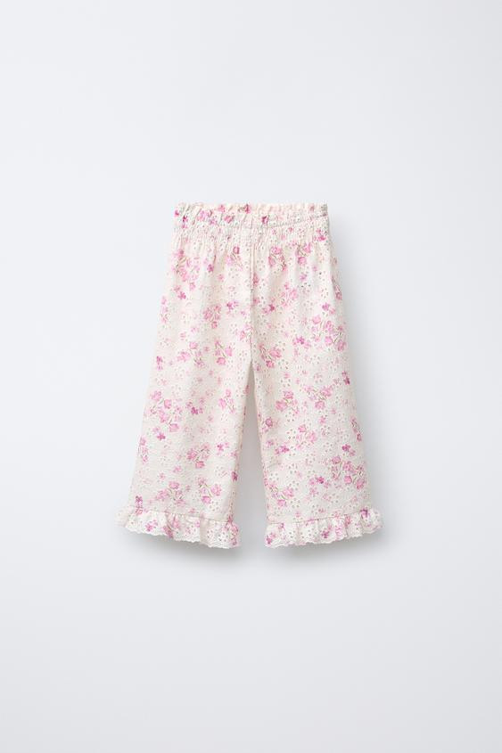 FLORAL PRINT SHIFFLY PANTS | Zara US