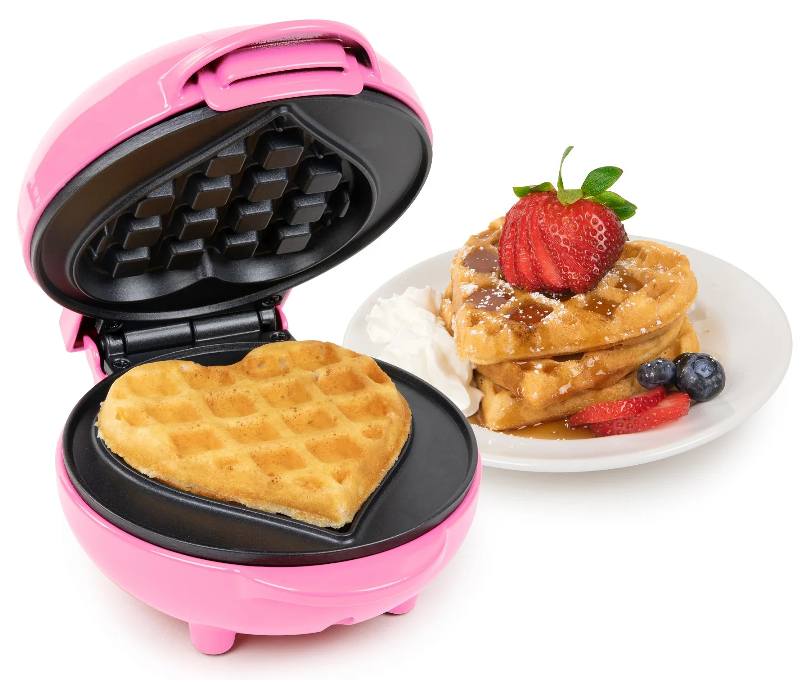 Nostalgia My Mini Heart Waffle Maker, Pink | Walmart (US)