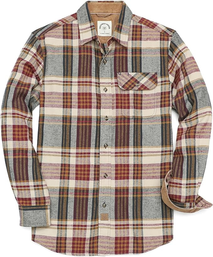 Dubinik® Mens Flannel Shirts Long Sleeve Flannel Shirt for Men Casual Button Down Brushed 100% C... | Amazon (US)