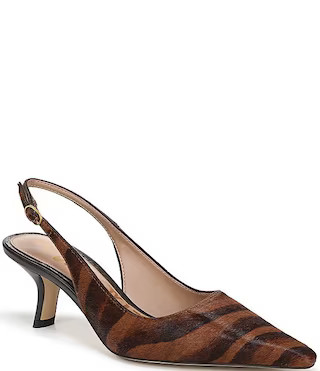 Sam Edelman Bianka Tiger Print Calf Hair Slingback Pumps | Dillard's | Dillard's