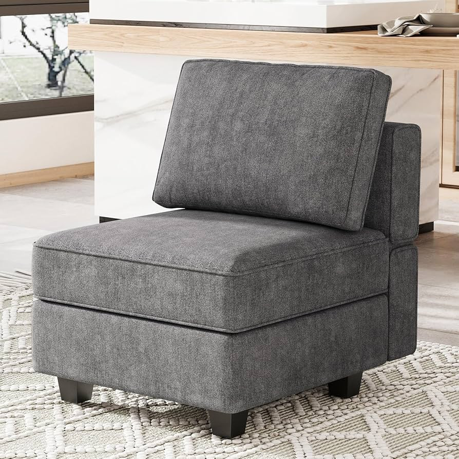 Belffin Terry Fabric Modular Sectional Sofa Middle Seat Module Couch Side Sectional Free Configur... | Amazon (US)