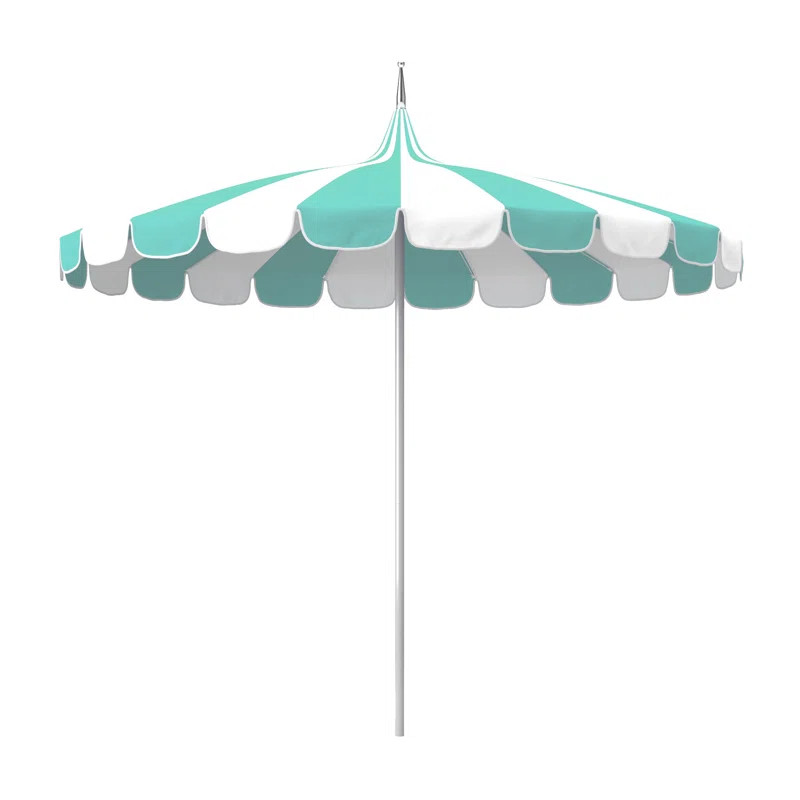 8.5' Sunbrella® Two-Tone Pagoda Umbrella | Wayfair North America