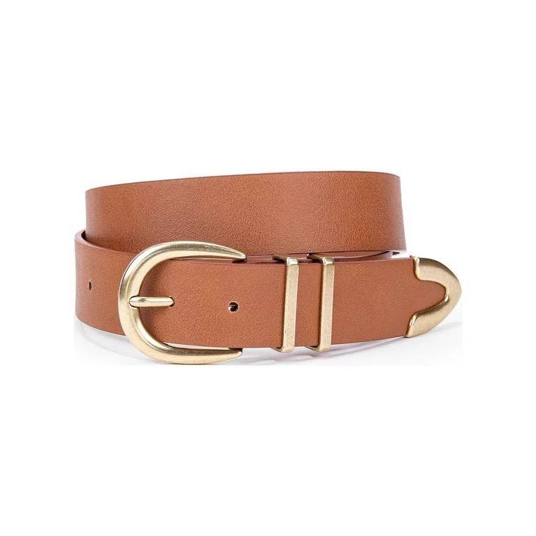 LP | LP by Linea Pelle Women's Casual Double Keeper Belt, Cognac | Walmart (US)