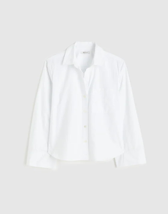 The Signature Y-Neck Shirt in Poplin | Madewell