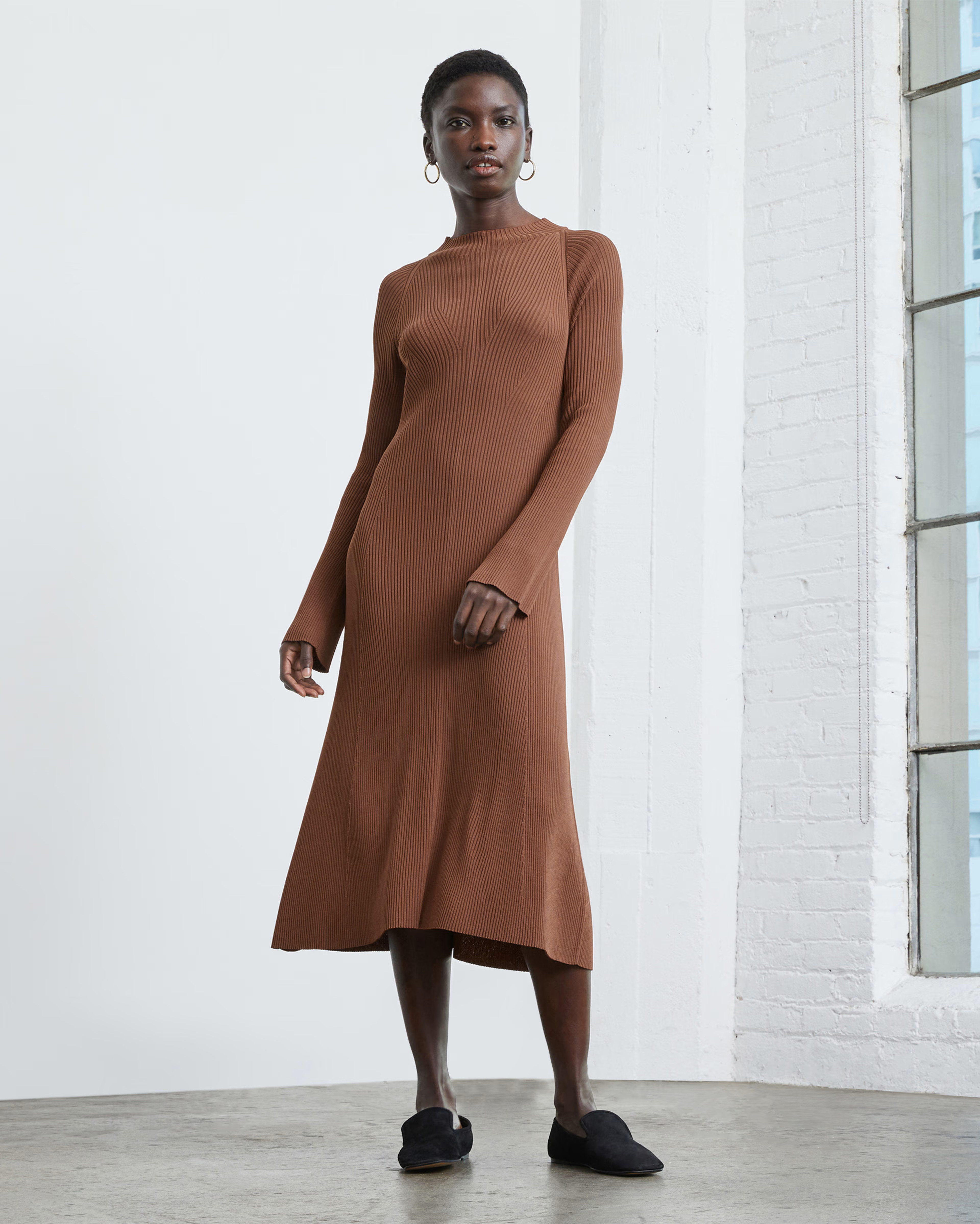 The Ribbed Mock Neck Midi Dress | Everlane