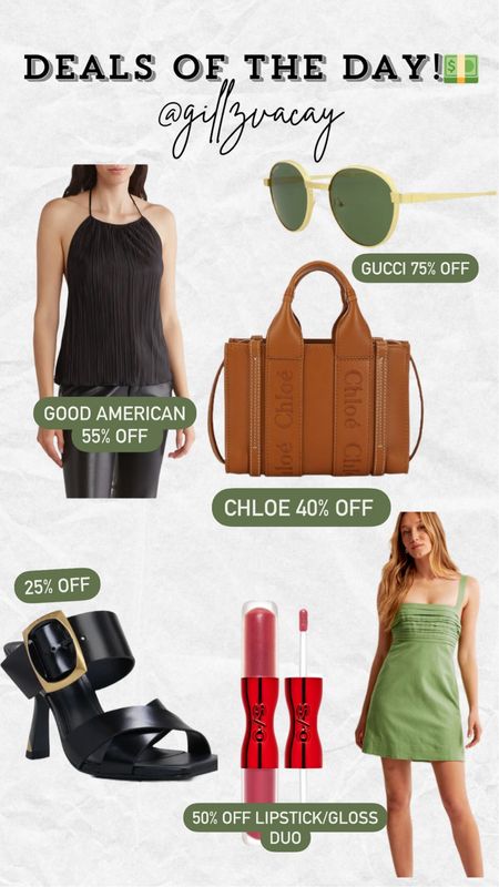 Memorial Day sale. Nordstrom sale. Nordstrom rack sale. Good American sale. Good American top. Resort outfit. Travel outfit. Summer outfit. Graduation dress. Country concert outfit. Gucci sunglasses on sale. Designer sunglasses. Birthday gift inspo. Wedding anniversary gift inspo. Designer handbag and purse on sale. Chloe purse on sale. Designer tote on sale. Wedding gift. Bridal gift. Bridal shower dress. Sephora sale. Beauty sale. One size lipstick and lip gloss duo on sale. Black heels. Platform heels.
Summer shoes. Shoe crush. Bachelorette party outfit. Girls night out outfit inspo. Wedding guest dress. Summer dress. Sandals. 

#LTKTravel #LTKStyleTip #LTKSaleAlert