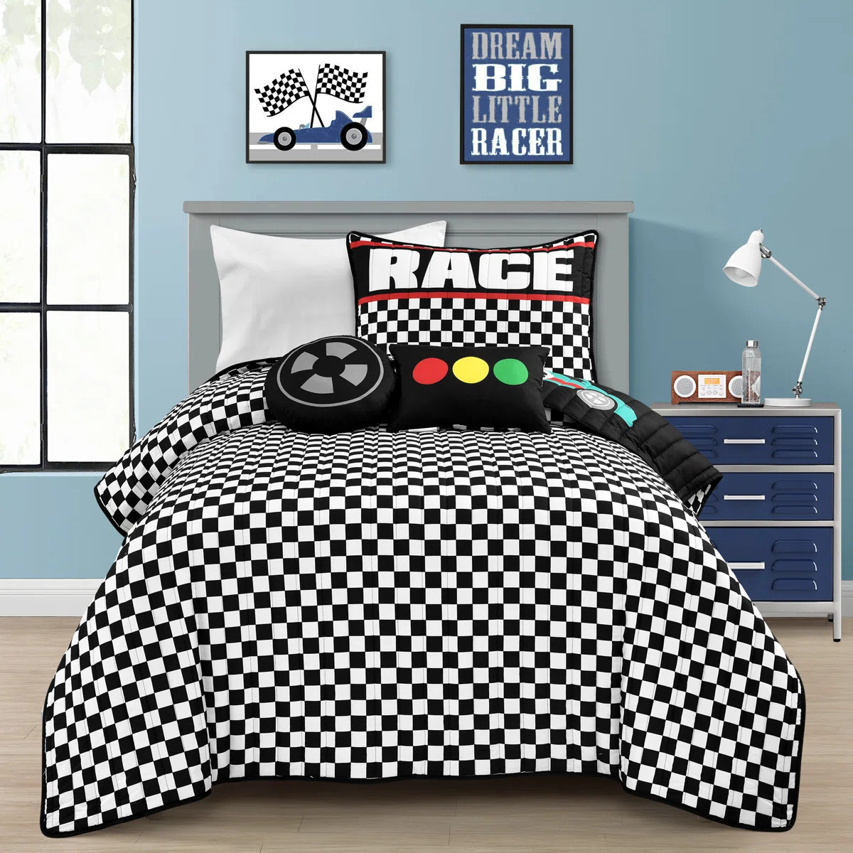 Lush Decor Racing Cars Reversible Quilt Set | Wayfair North America