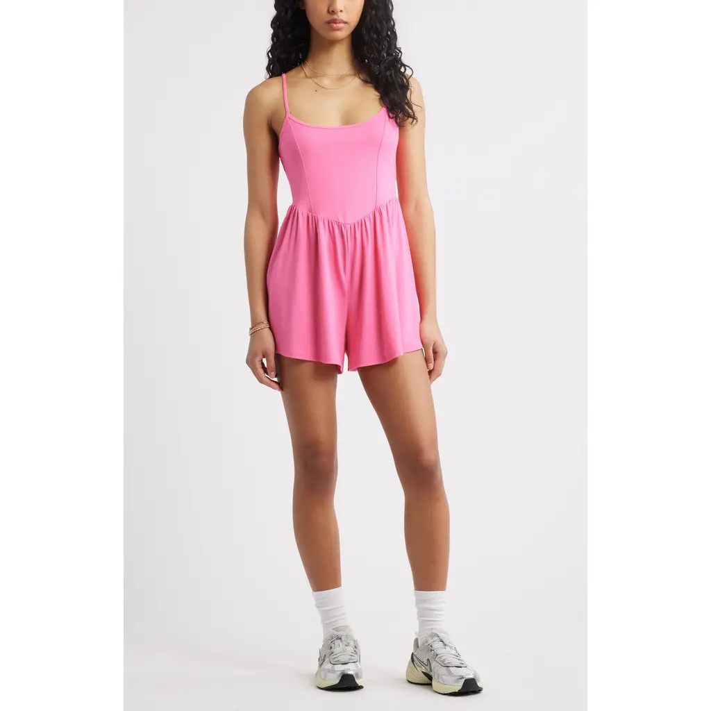 BP. Flutter Romper in Pink Butterfly at Nordstrom, Size Large | Nordstrom