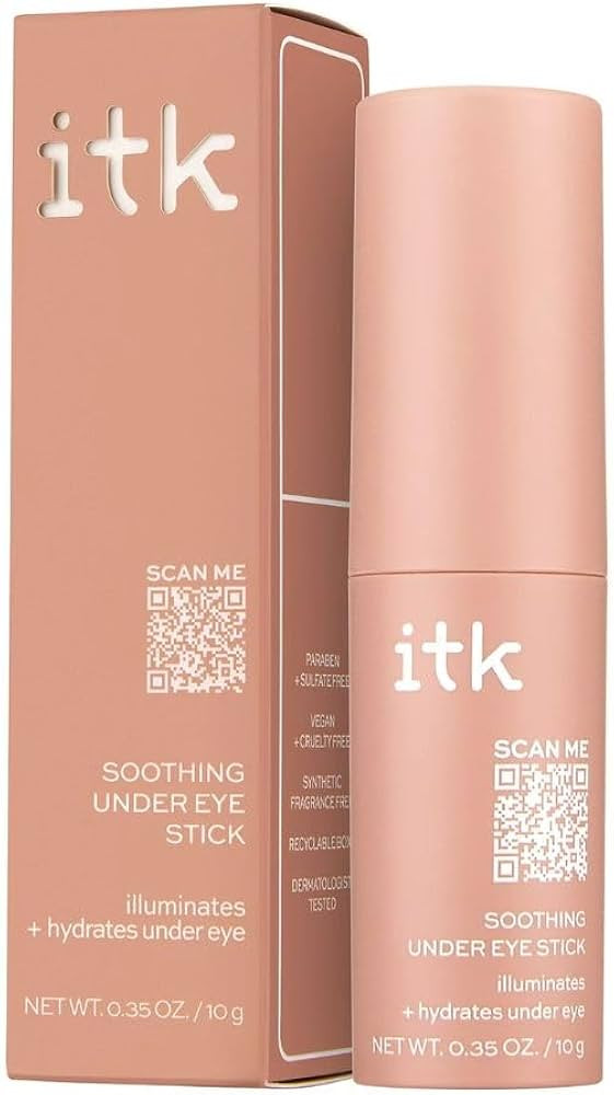 ITK Skincare Caffeine + Aloe Vera Under Eye Stick Serum For Dark Circles - Anti Aging Moisturizer... | Amazon (US)