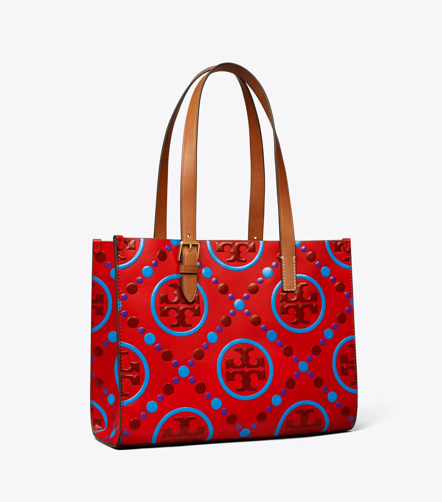 SMALL T MONOGRAM CONTRAST EMBOSSED TOTE | Tory Burch (US)