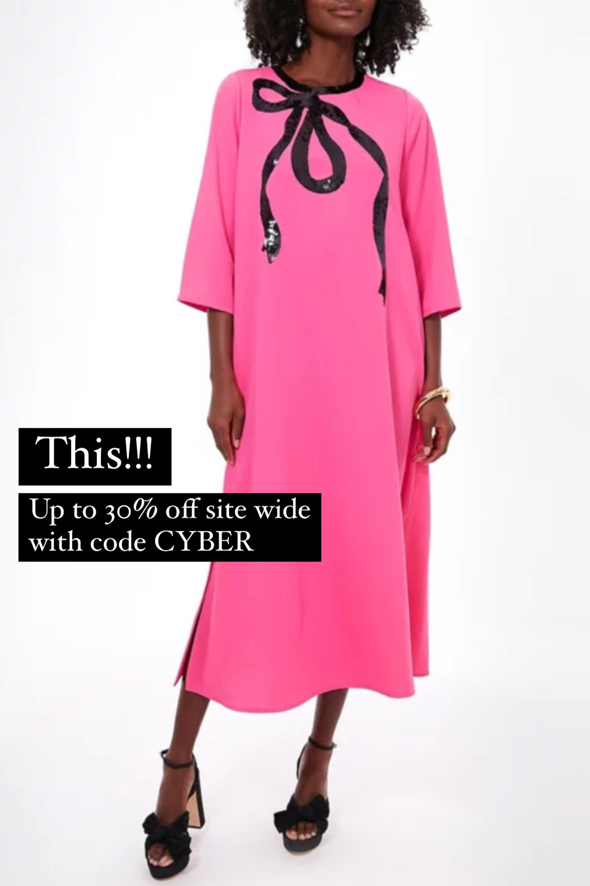 Up to 30% off site wide with code CYBER

Cyber week sales Black Friday holiday fashion outfits dress bow dress black pink Christmas new years 

#LTKHoliday #LTKCyberweek #LTKsalealert