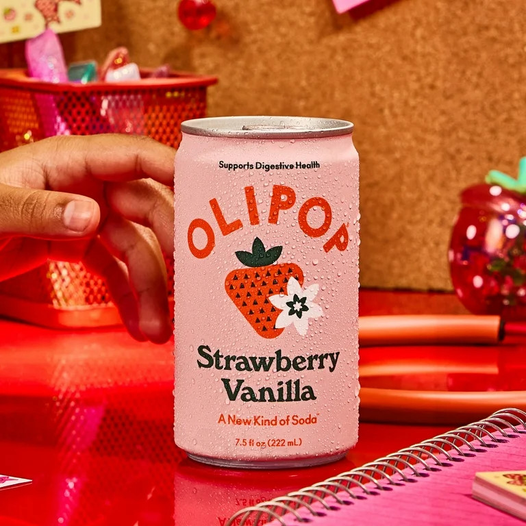 OLIPOP Prebiotic Soda, Strawberry Vanilla, 7.5 fl oz Mini Can | Walmart (US)