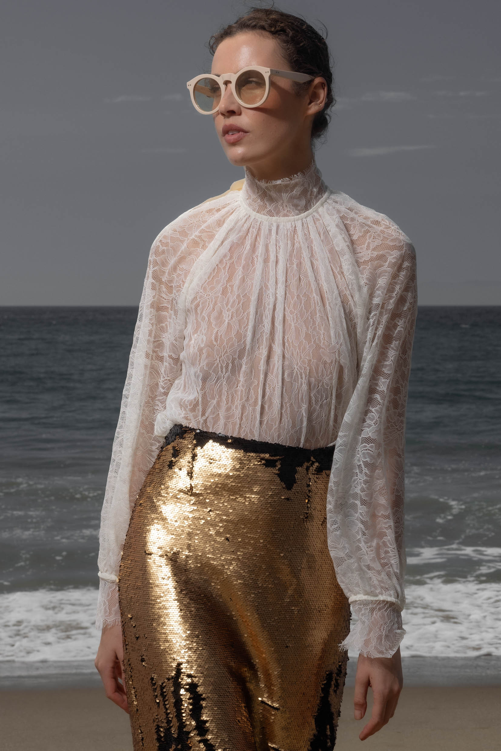 Missive Blouse - Cream Dentelle De Calais | Heidi Merrick