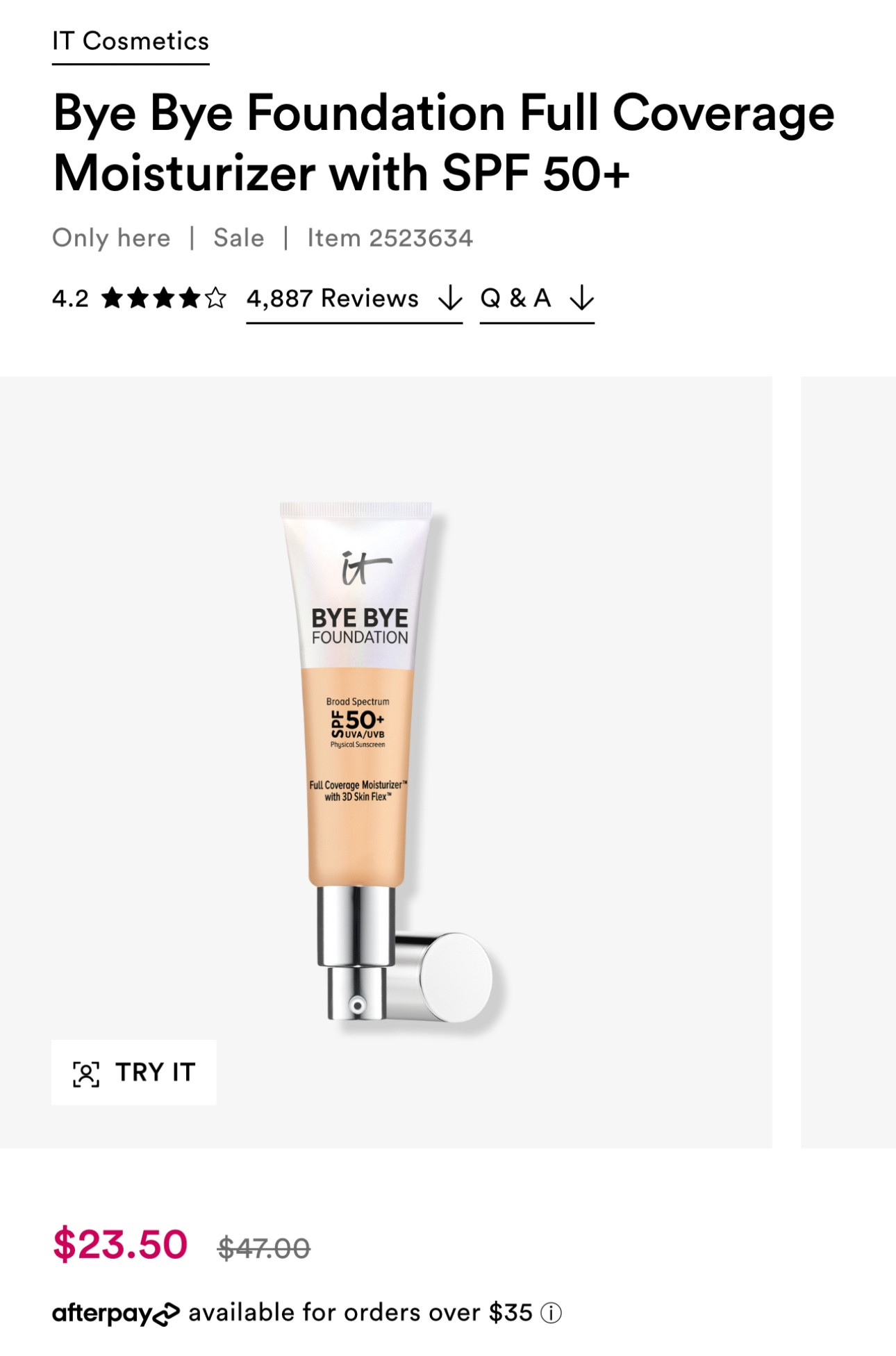 Ulta sale 
It cosmetics

#LTKfindsunder50 #LTKsalealert #LTKbeauty