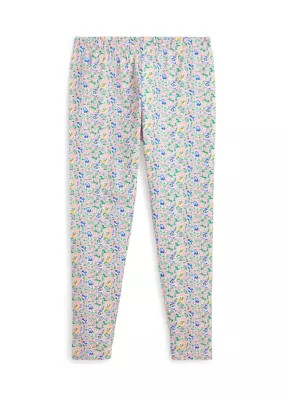 Girls 7-16 Floral Stretch Jersey Leggings | Belk