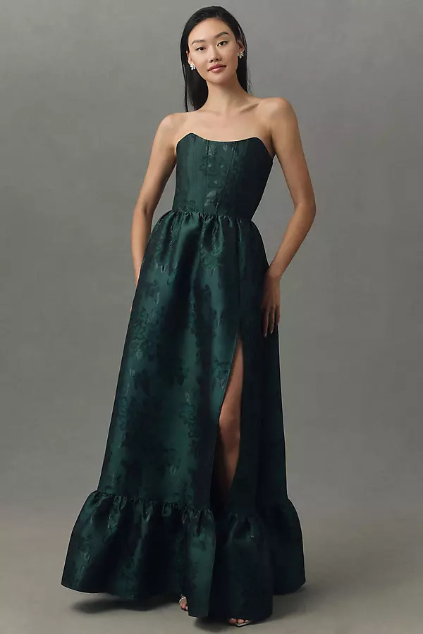 Charlotte Strapless Corset Side-Slit Dress | Anthropologie (US)