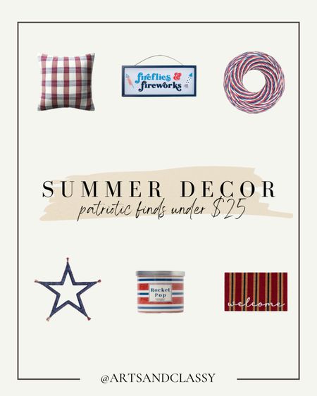 Looking for Summer home decor that won’t break the bank? These patriotic indoor and outdoor decor finds are perfect for the season!

#LTKSeasonal #LTKhome #LTKunder50