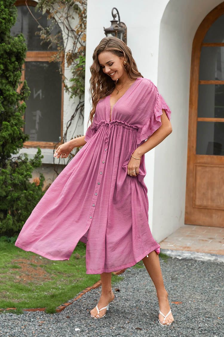 Hedy Backless Drawstring Cover-up Dress | Cupshe