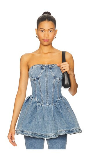 Steve Madden Rina Top in Blue. - size 4 | Revolve Clothing (Global)