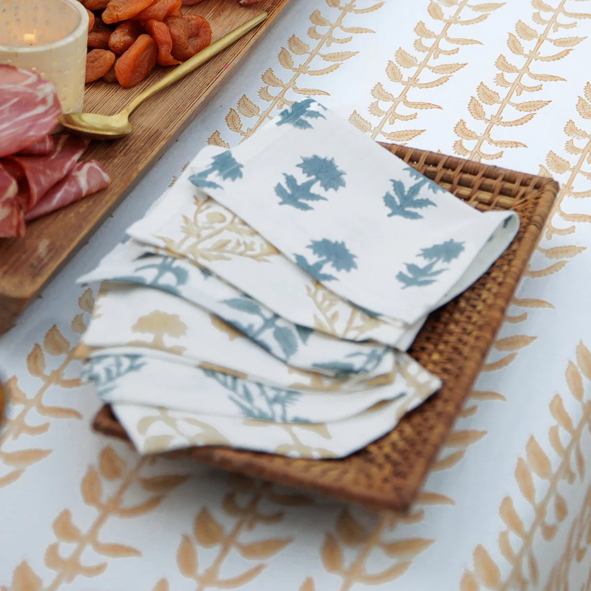 India Hicks Home Wildflower Mixed Cocktail Napkins | Pomegranate