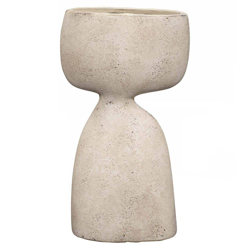 Tabitha Modern Classic Beige Ceramic Decorative Table Vase | Kathy Kuo Home