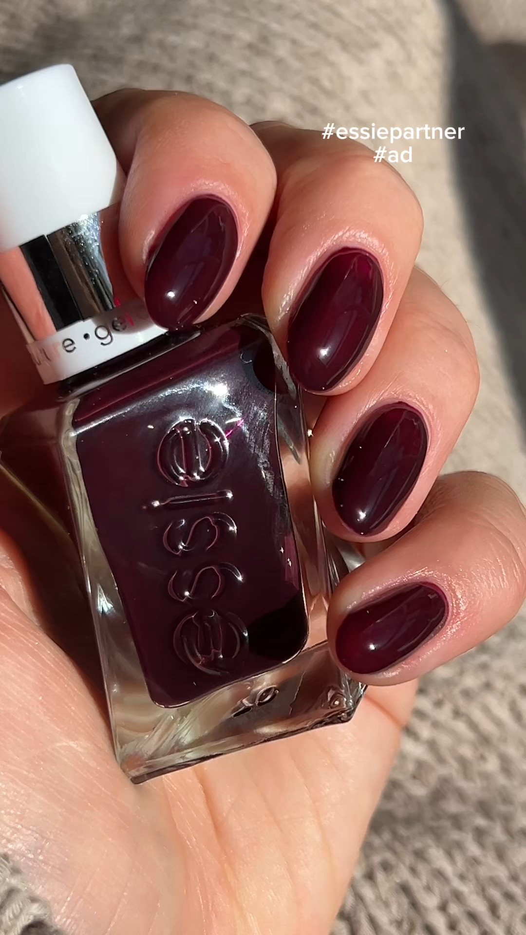 #ad wine colored nails for fall, don’t mind if i do! Wearing essie gel couture in model clicks. Linking this + some other favorite fall polishes here! @essie @target  #essielove #TargetPartner #Target @shop.LTK #liketkit #essie

#LTKFindsUnder50 #LTKBeauty