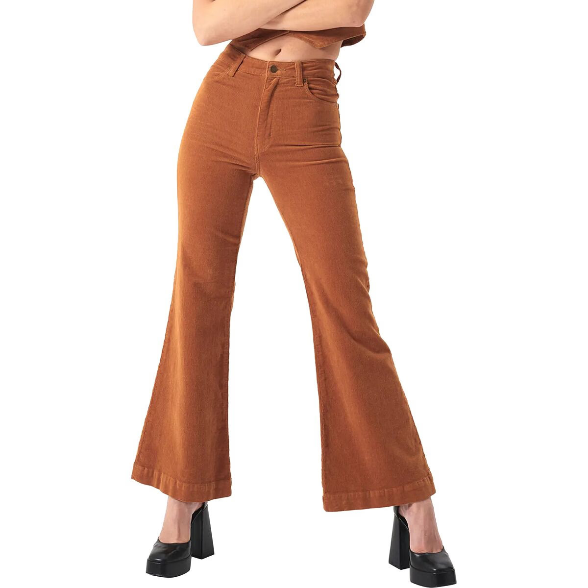 Rolla's Eastcoast Flare Pant - Women's Tan Corduroy, 32 | Backcountry