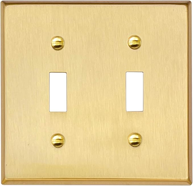 Rio Salto BRASS Signature Collection Brushed Brass Gold Metal Outlet Covers, Decorative Light Swi... | Amazon (US)