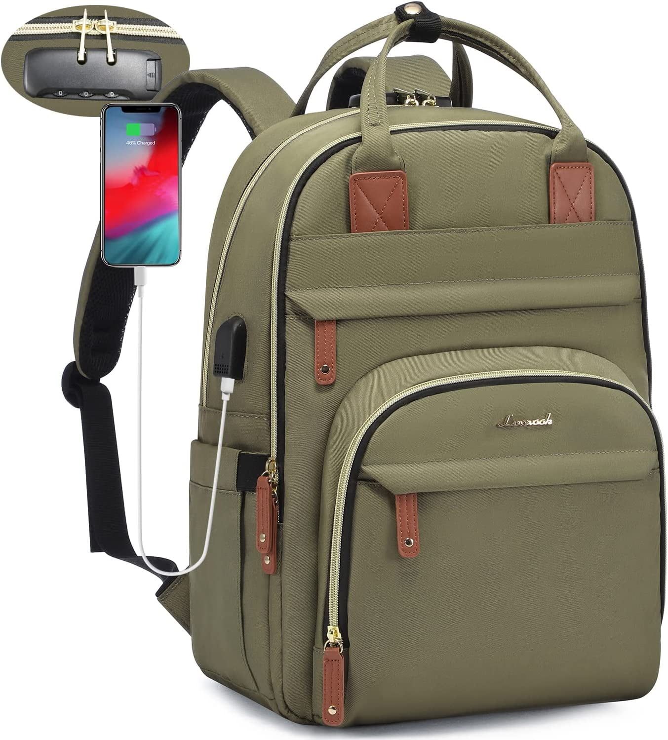 Lovevook Computer Backpack with 15.6 inch Laptop compartment, Anti-Theft Backpack Purse with Lock... | Walmart (US)