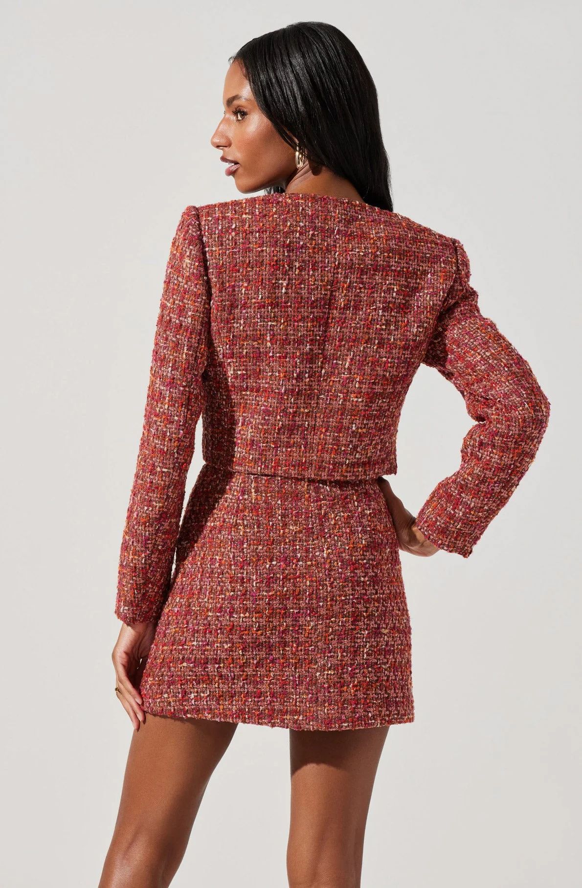 Milena Cropped Tweed Jacket | ASTR The Label (US)