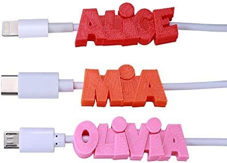 USB Cable 3D Print Personalized Name - for iPhone/Type C/Micro USB Port Adapter - Custom Fast Chargi | Amazon (US)