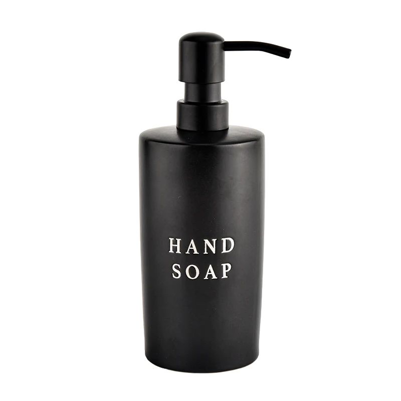 15oz Black Stoneware Hand Soap Dispenser | Sweet Water Decor, LLC